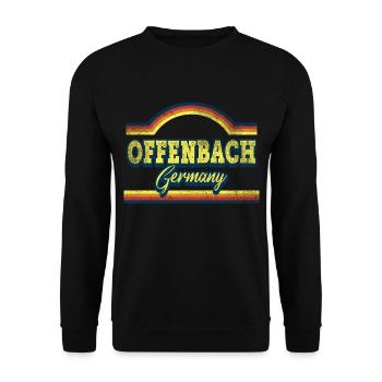 Offenbach Allemagne City Font Vintage Retro - Sweat-shirt Unisexe - noir - Devant - Alina (178cm) & Michal (187cm)