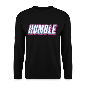 Humble Vintage - Unisex Sweatshirt - black - Front - Alina (178cm) & Michal (187cm)