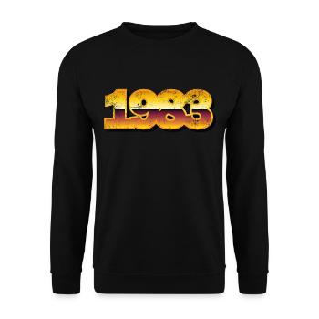 1983 40e anniversaire - Sweat-shirt Unisexe - noir - Devant - Alina (178cm) & Michal (187cm)