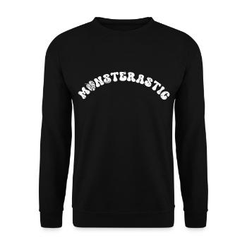Monsterastic Monstera - Sweat-shirt Unisexe - noir - Devant - Alina (178cm) & Michal (187cm)