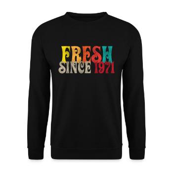 Millésime 1971 - Sweat-shirt Unisexe - noir - Devant - Alina (178cm) & Michal (187cm)