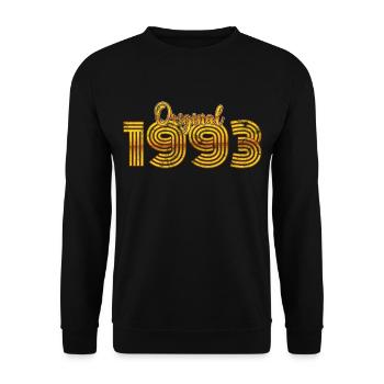 1993 30. Geburtstag - Unisex Pullover - Schwarz - Vorne - Alina (178cm) & Michal (187cm)