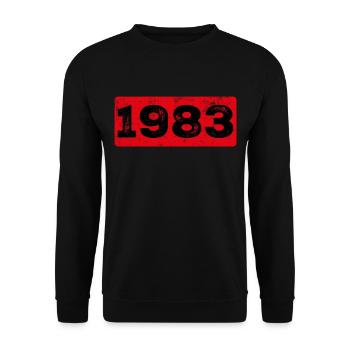 1983 40e anniversaire - Sweat-shirt Unisexe - noir - Devant - Alina (178cm) & Michal (187cm)