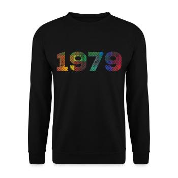 Millésime 1979 - Sweat-shirt Unisexe - noir - Devant - Alina (178cm) & Michal (187cm)