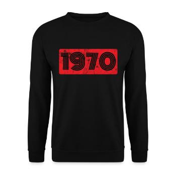 Millésime 1970 - Sweat-shirt Unisexe - noir - Devant - Alina (178cm) & Michal (187cm)