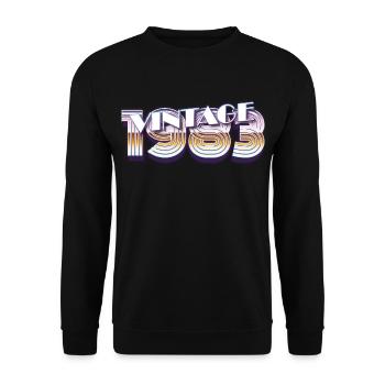 1983 40e anniversaire - Sweat-shirt Unisexe - noir - Devant - Alina (178cm) & Michal (187cm)