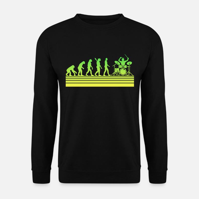 Schlagzeug Schlagzeuger Evolution - Unisex Pullover - Schwarz
