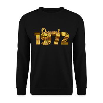 Vintage 1972 - Unisex Pullover - Schwarz - Vorne - Alina (178cm) & Michal (187cm)