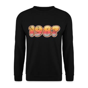 Millésime 1987 - Sweat-shirt Unisexe - noir - Devant - Alina (178cm) & Michal (187cm)
