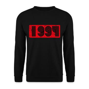 1994 Vintage Birthday Gift - Unisex Sweatshirt - black - Front - Alina (178cm) & Michal (187cm)