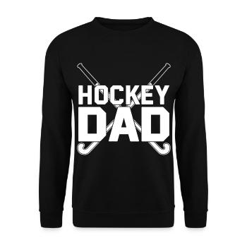Papa du hockey – Fier papa du hockey sur gazon - Sweat-shirt Unisexe - noir - Devant - Alina (178cm) & Michal (187cm)
