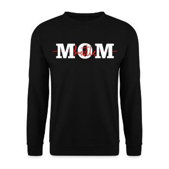 Mom Hustle Shirt – Busy Mom Life - Unisex Pullover - Schwarz - Vorne - Alina (178cm) & Michal (187cm)