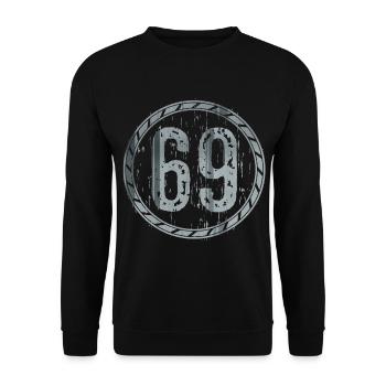69 - Unisex Pullover - Schwarz - Vorne - Alina (178cm) & Michal (187cm)
