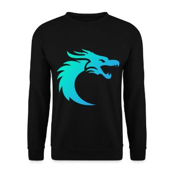 Drache - Unisex Pullover - Schwarz - Vorne - Alina (178cm) & Michal (187cm)