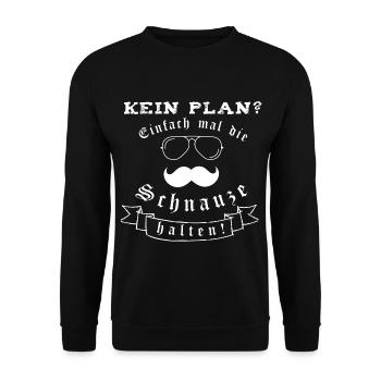 pas de plan, gardez votre bouche blanche - Sweat-shirt Unisexe - noir - Devant - Alina (178cm) & Michal (187cm)