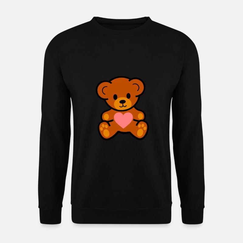 cute teddy bear - Unisex Sweatshirt - black