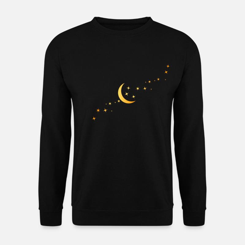 moon and star - Unisex Sweatshirt - black