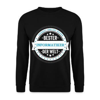 Tested and 100% safe - Unisex Sweatshirt - black - Front - Alina (178cm) & Michal (187cm)