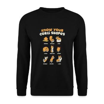 Corgi - Unisex Pullover - Schwarz - Vorne - Alina (178cm) & Michal (187cm)