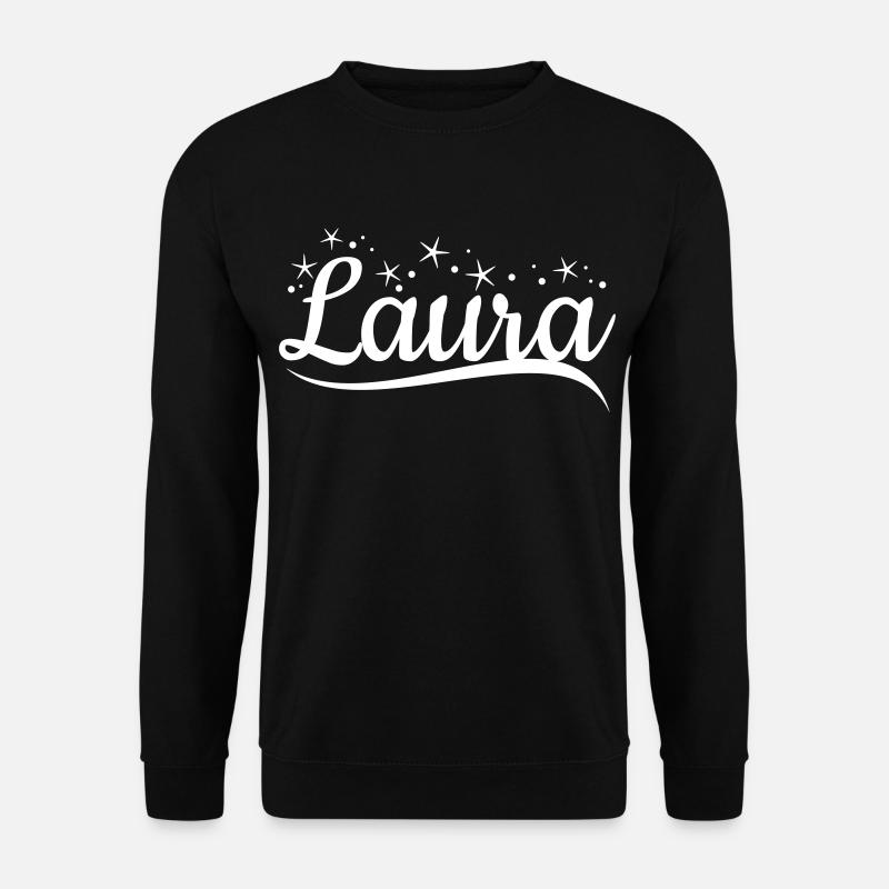 Laura surname first name - Unisex Sweatshirt - black