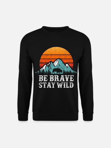 Wildness Reise Outdoor Camping Wohnmobil Roadtrip - Unisex Pullover - Schwarz