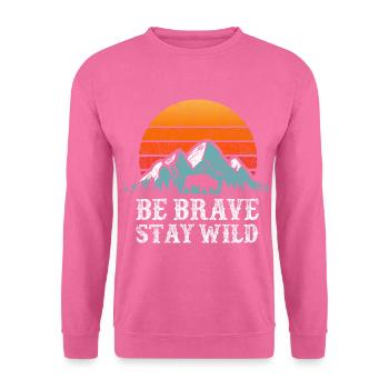 Road trip en camping-car en camping-car Wildness Travel - Sweat-shirt Unisexe - rose - Devant