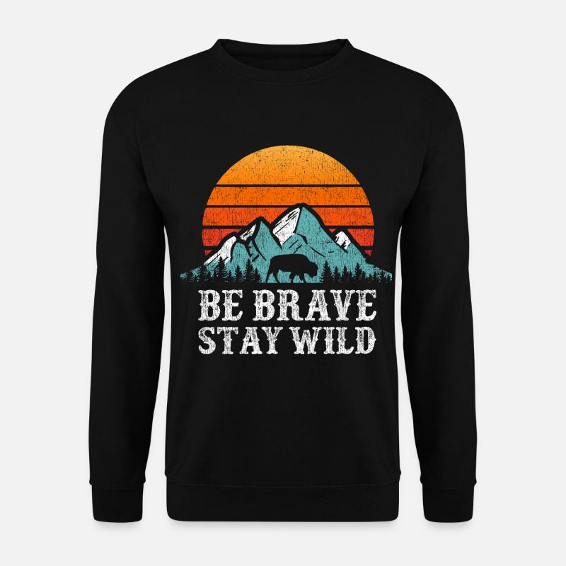 Wildness Reise Outdoor Camping Wohnmobil Roadtrip - Unisex Pullover - Schwarz
