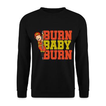 Pompiers Incendie Intervention Pompier Cadeau - Sweat-shirt Unisexe - noir - Devant - Alina (178cm) & Michal (187cm)