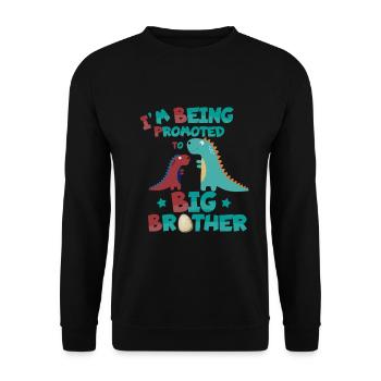 Big Brother Dinosaur Brothers - Unisex Sweatshirt - black - Front - Alina (178cm) & Michal (187cm)