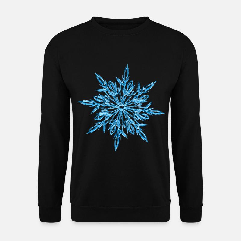 Schneeflocke Eiskristall Winter - Unisex Pullover - Schwarz