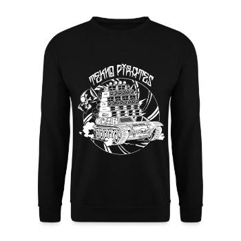Tekno Nomads Pirate Sound System - Unisex Sweatshirt - black - Front - Alina (178cm) & Michal (187cm)