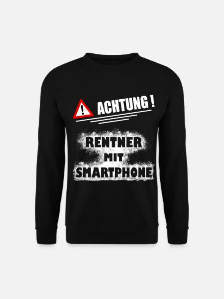lustig Ruhestand Handy Geschenk Rentner Opa - Unisex Pullover - Schwarz
