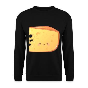 Cheese - Unisex Sweatshirt - black - Front - Alina (178cm) & Michal (187cm)