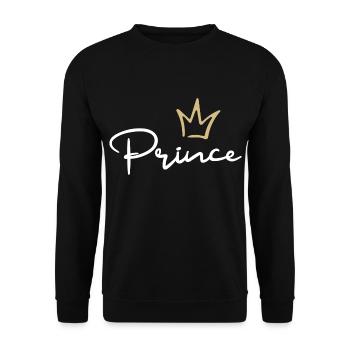 Prince Krone - Unisex Pullover - Schwarz - Vorne - Alina (178cm) & Michal (187cm)