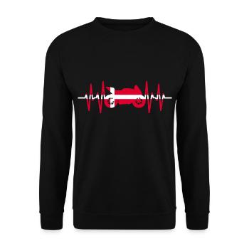 Moto Heartbeat Danemark Motorsport - Sweat-shirt Unisexe - noir - Devant - Alina (178cm) & Michal (187cm)