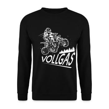 Quad Dirt Vollgas - Unisex Pullover - Schwarz - Vorne - Alina (178cm) & Michal (187cm)