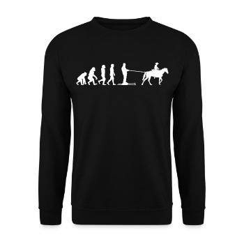 Horse Skijoring Skiing Winter Sport Evolution - Unisex Sweatshirt - black - Front - Alina (178cm) & Michal (187cm)