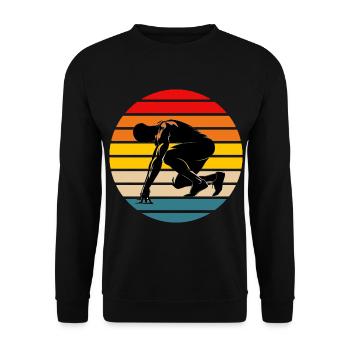 Athlète sprinteur - Sweat-shirt Unisexe - noir - Devant - Alina (178cm) & Michal (187cm)