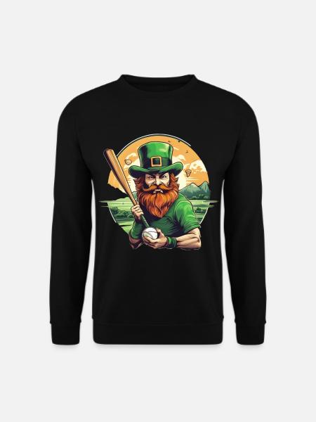 St. Patrick’s Day Shamrock Baseball - Sweat-shirt Unisexe - noir