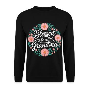 To Be Called Grandma 7 ID059 - Unisex Pullover - Schwarz - Vorne - Alina (178cm) & Michal (187cm)
