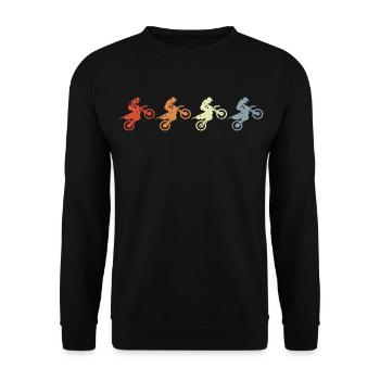 Motocross Motorcycles Vintage - Unisex Sweatshirt - black - Front - Alina (178cm) & Michal (187cm)