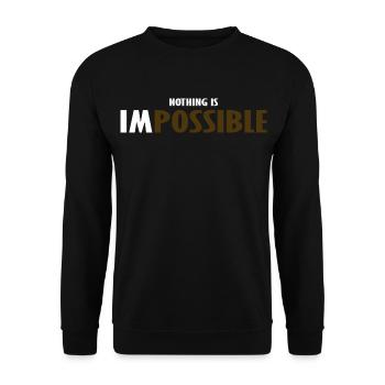 NICHTS IST UNMÖGLICH - Unisex Pullover - Schwarz - Vorne - Alina (178cm) & Michal (187cm)