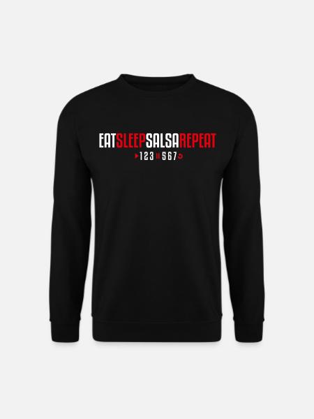 Eat Sleep Salsa Repeat – 123-567 - Unisex Sweatshirt - black