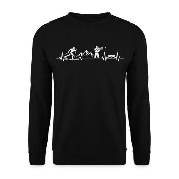 Biathlon Gift Biathlete Winter Sports - Unisex Sweatshirt - black - Front - Alina (178cm) & Michal (187cm)