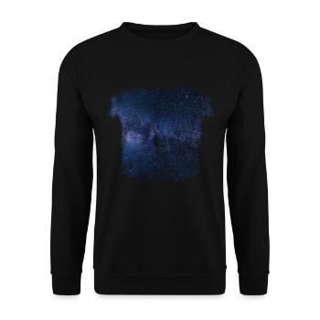 sterne himmel nacht beobachten dunkel geschenk - Unisex Pullover - Schwarz - Vorne - Alina (178cm) & Michal (187cm)