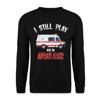 ambulance - Unisex Sweatshirt - black - Front - Alina (178cm) & Michal (187cm)
