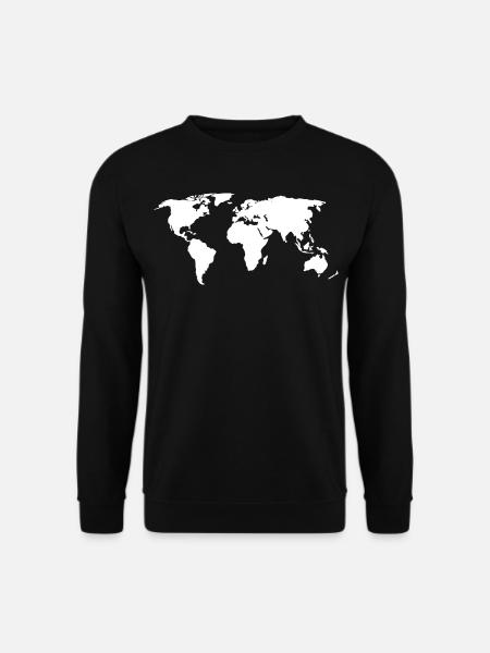 Weltkarte - Unisex Pullover - Schwarz
