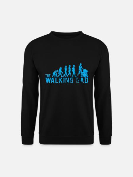 Evolution Dad Kinderwagen schieben Vatertag Eltern - Unisex Pullover - Schwarz