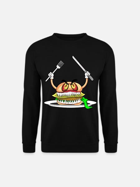 EVIL BURGER - Eat if you dare! - Unisex Pullover - Schwarz