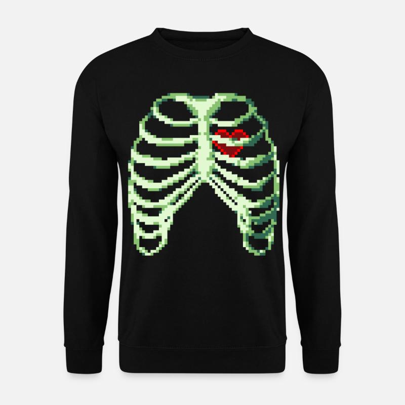 8bit Heart - Unisex Pullover - Schwarz